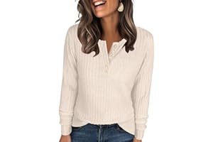 ANRABESS Womens Long Sleeve Henley Shirts Button Down Tunic Tops Fall Lightweight Sweaters Business Casual Blouses 2025