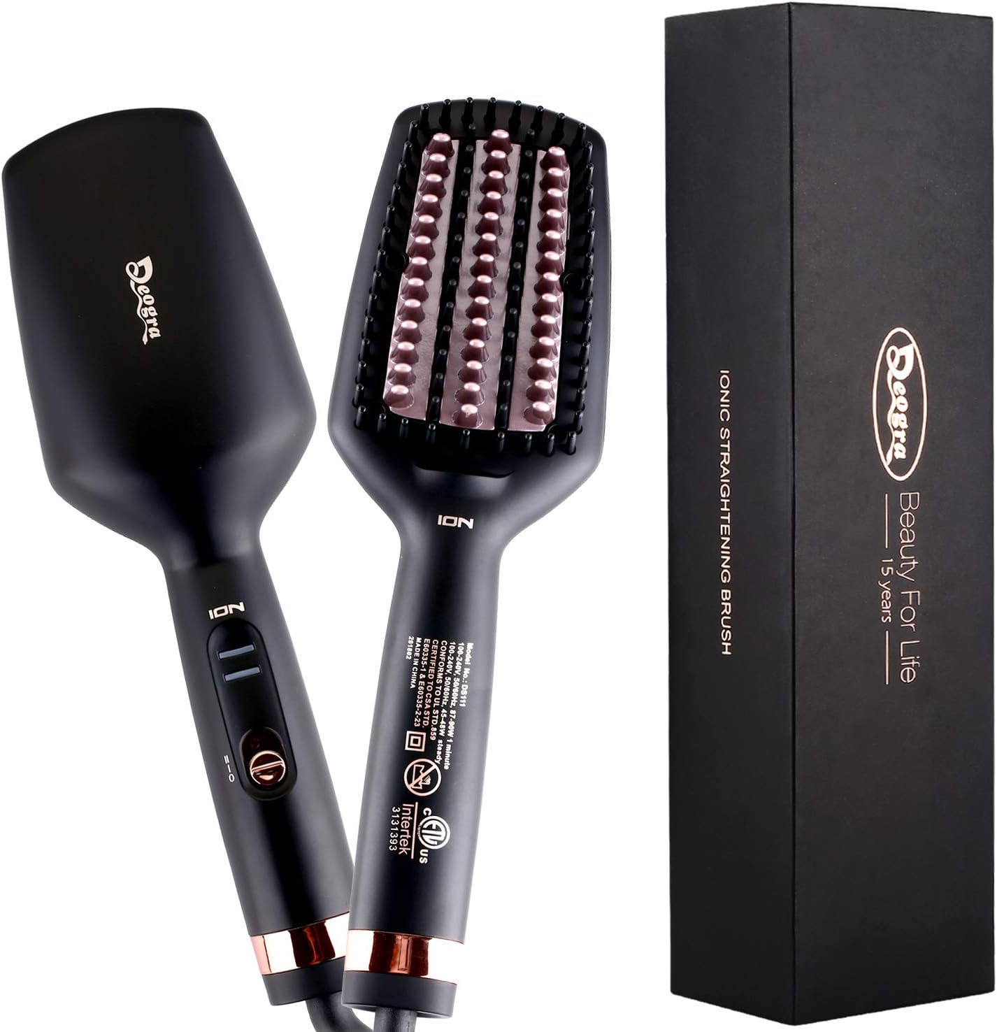 Ionic Hair Straightening Brush for Styling 2in1 Ion Ceramic Hair