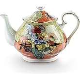 Teapot 30 oz Vangogh Paintings Bone China Loose Tea Pot Floral Design Vintage Ceramic Coffee Water Pot European Style Porcela