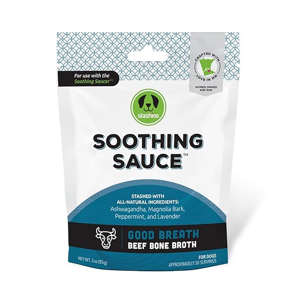 STASHIOS SOOTHING SAUCE BEEF BONE BROTH GOOD BREATH...