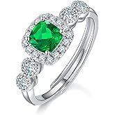 The sparkle sign 925 Sterling Silver Ring, Emerald Birthstone Ring, Fashionable Women's Gemstone Ring, Engagement Promise Ring, Women's Jewelry, Engagement, Anniversary, Valentine's Day Gift