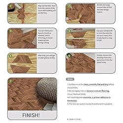 Alwayspon 24Pcs Hexagon LVT Flooring Peel and Stick