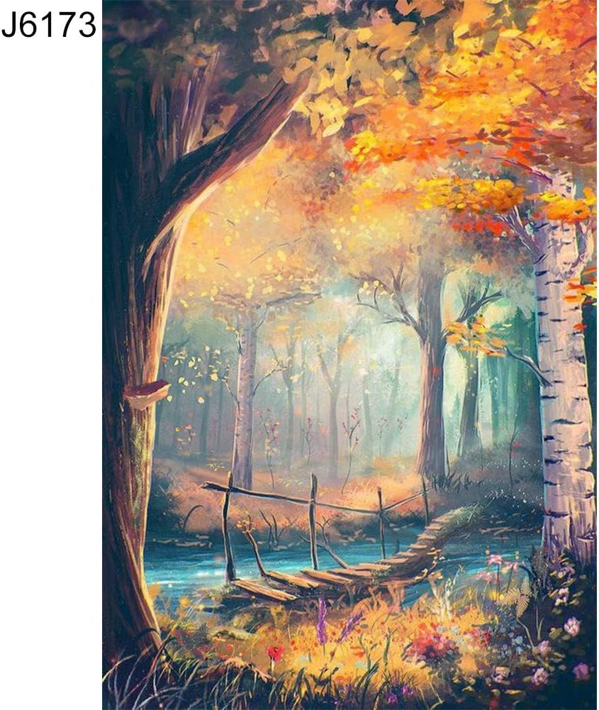 TankMR 30x40cm Forest Ocean Diamond Painting,DIY Full Drill Kit Rhinestone Crystal Embroidery Pictures Cross Stitch for Home Wall Decoration J6173