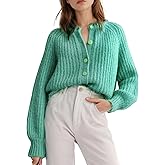 Wyeysyt Womens Cardigan Sweater Button Down Long Sleeve Chunky Soft Knit Sweater Fall Open Front Loose Casual Cardigan Coat