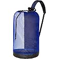 Stahlsac BVI Mesh Backpack: Compact 33L size, great beach bag for dry/wet gear, BLUE