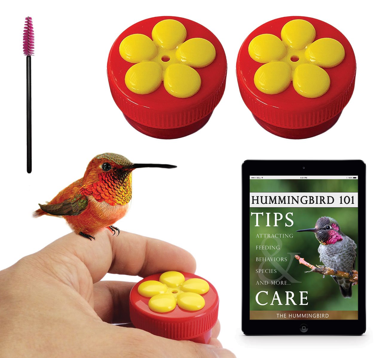 Aroma Trees 2 Mini Hand Held Hummingbird Feeders With Instructions