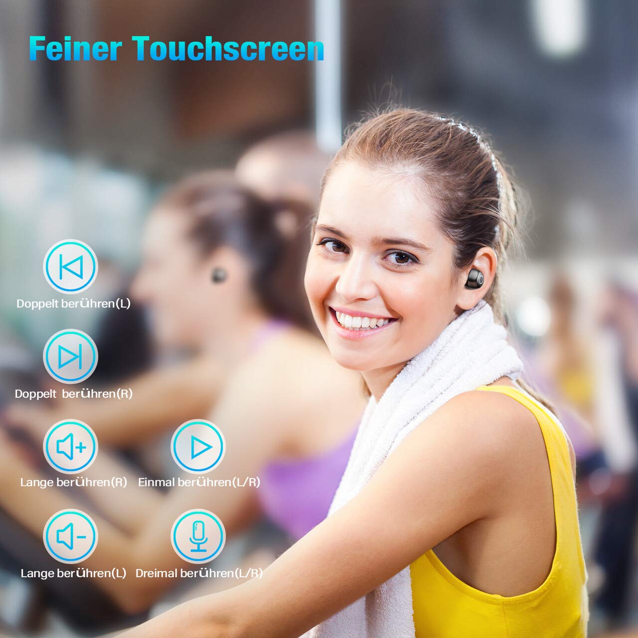 POWERADD 3000mAh Bluetooth Kopfhörer Sport Kopfhörer Bluetooth 5.0 In-Ear Ohrhörer mit CVC 6.0 IPX7 wasserdichter Grad und Integriertem Mikrofon