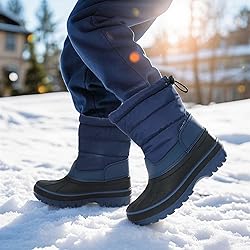 DREAM PAIRS Boys Girls Snow Boots Water-Resistant
