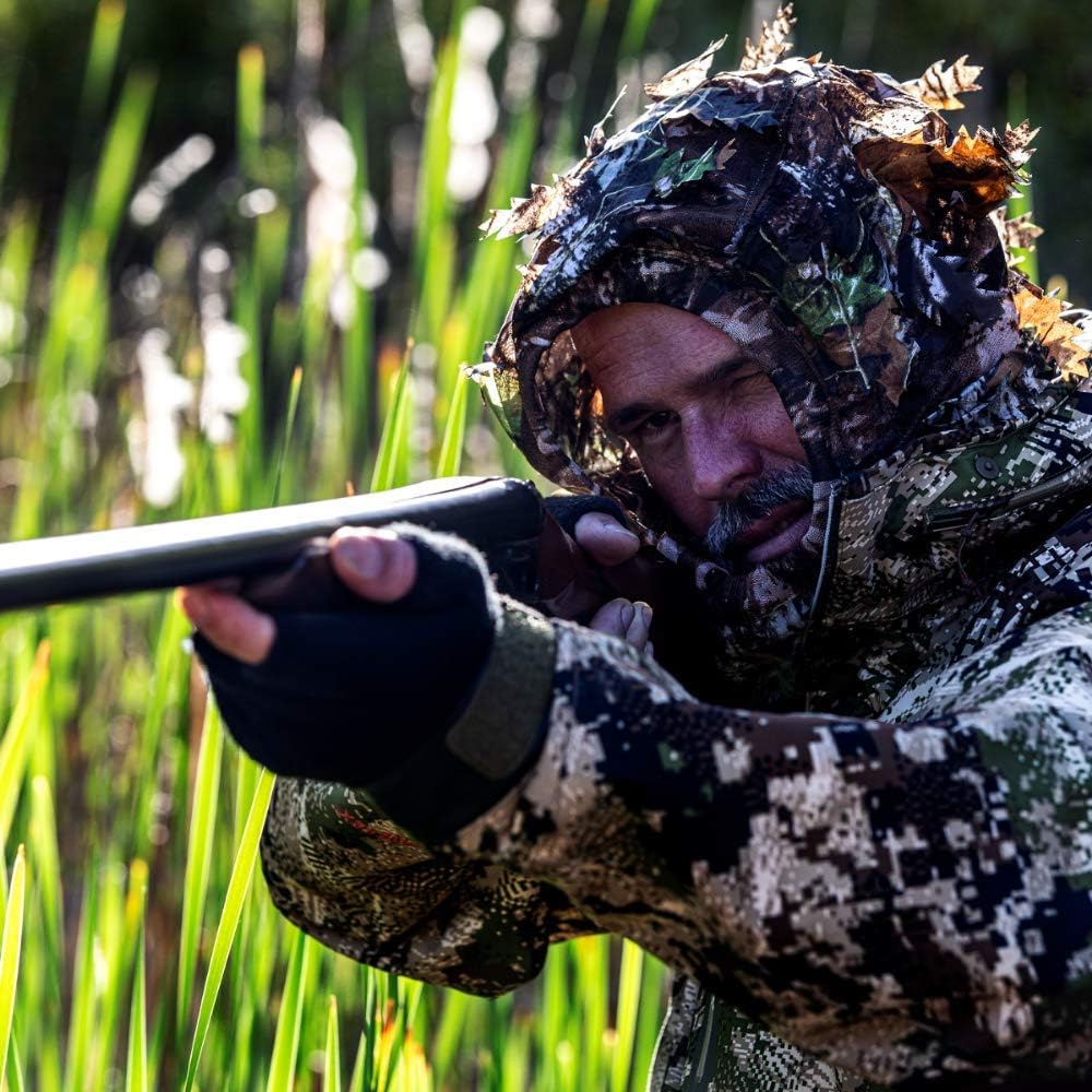 Arcturus Camo 3D Leaf Ghillie Camouflage Mask. Leafy, Full Coverage, Breathable Hunting Mask with Customizable Fit. Great for Turkey Season! (Forest Mix) : Sports & Outdoors