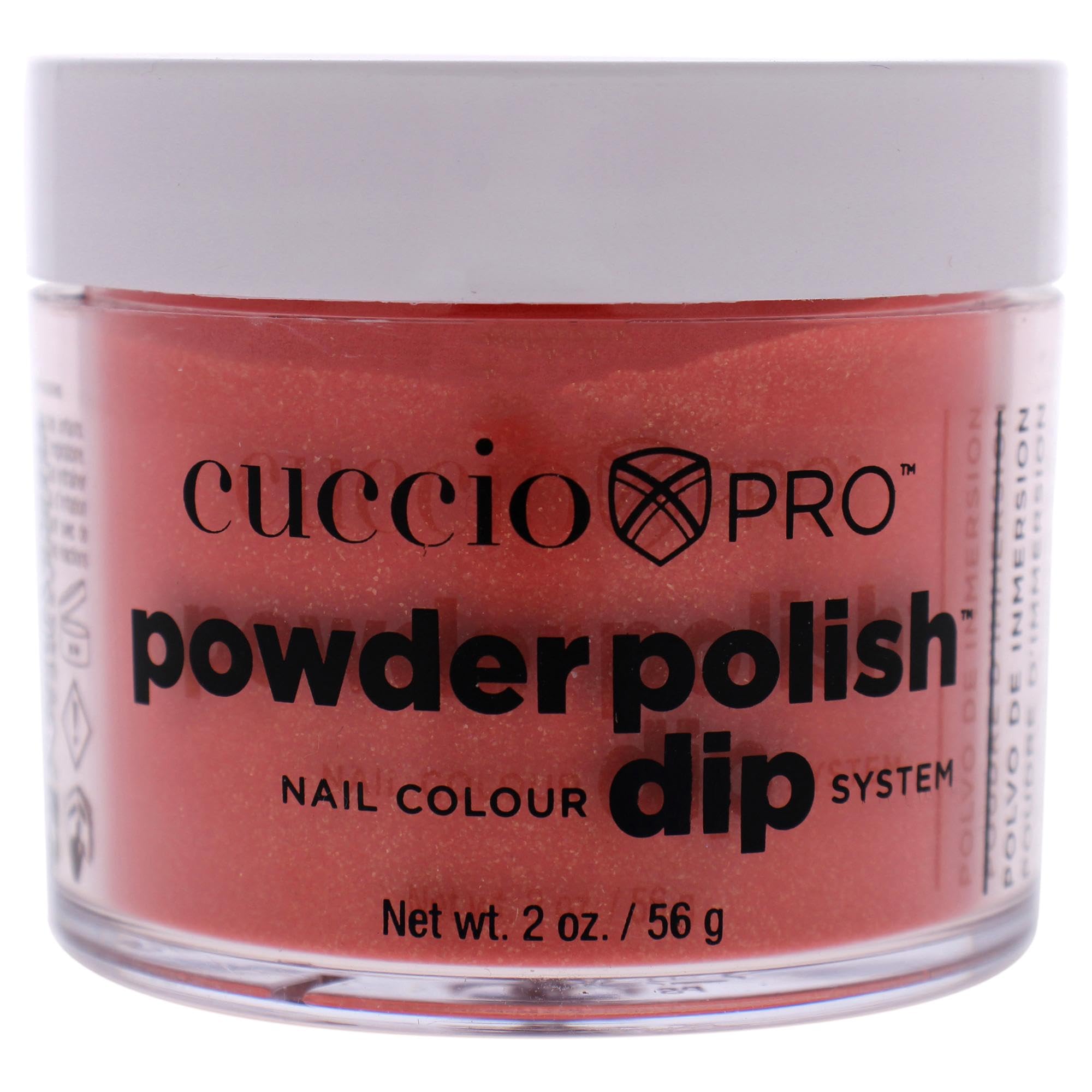 Cuccio - Pro Powder Polish Nail Colour Dip System - Orange With Gold Mica - for Women - Nail Powder - 2 oz