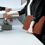 GraduatePro A4 Leather Zipped Portfolio Clipboard with Tablet Organizer Brown view 6