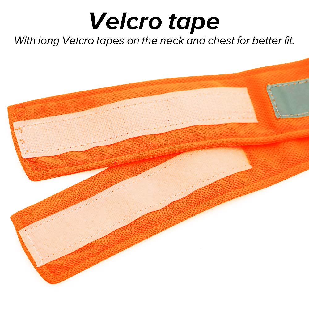 Clan_X Reflective Dog Vest, High-Visible Lightweight Dog Safety Cloth to Keep Dogs Safe, Adjustable Sizes to Fit Small, Medium, Large Breeds for Walking, Hunting, Jogging, Training. (L, Orange)