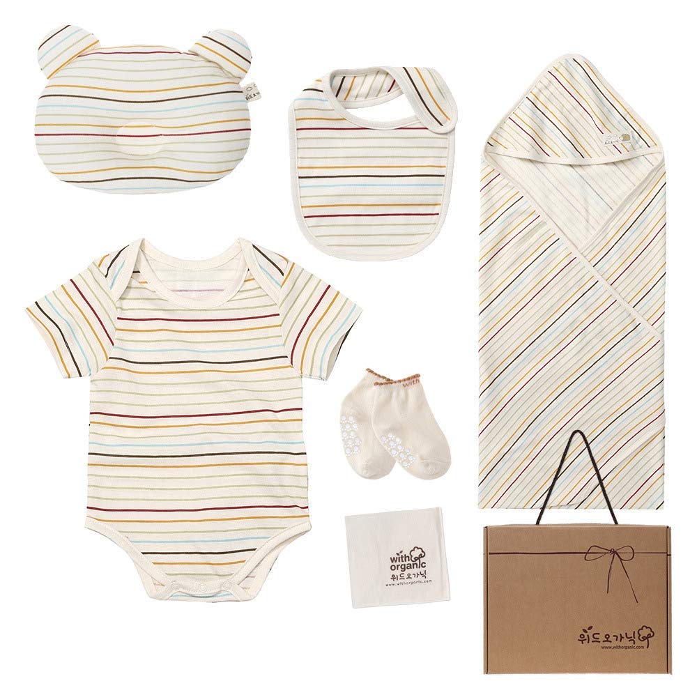 for Baby Boy or Girl 100/% Organic Certified Cotton WithOrganic Newborn Gift Set 7 Pieces