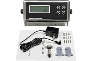 CGQSHENQI LP7515 Weighing Scale Load Cell Indicator Bright LCD Display Digital Read Out for Old Small 4-Prong Male Connection OP-902 RS232 LB/OZ/KG