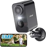 ieGeek 5MP Wireless Outdoor Security Camera Battery Solar Compatible Night
