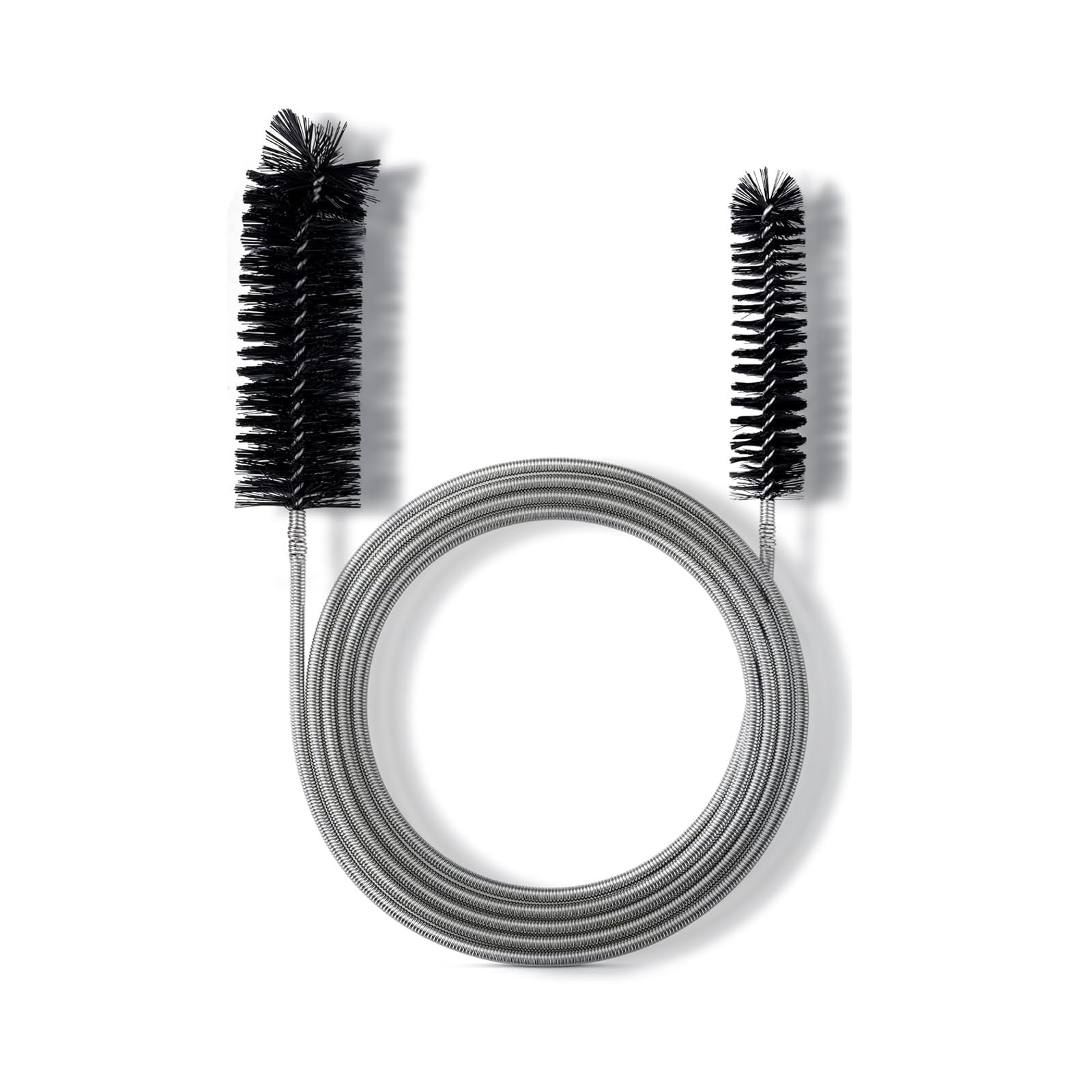 Flexible Drain Unblocker Rod 60mm Tube Brush - Long Pipe Brushes- Trombone Slim Drain Hole Cleaning Tool Hose Cleaning, Black Color