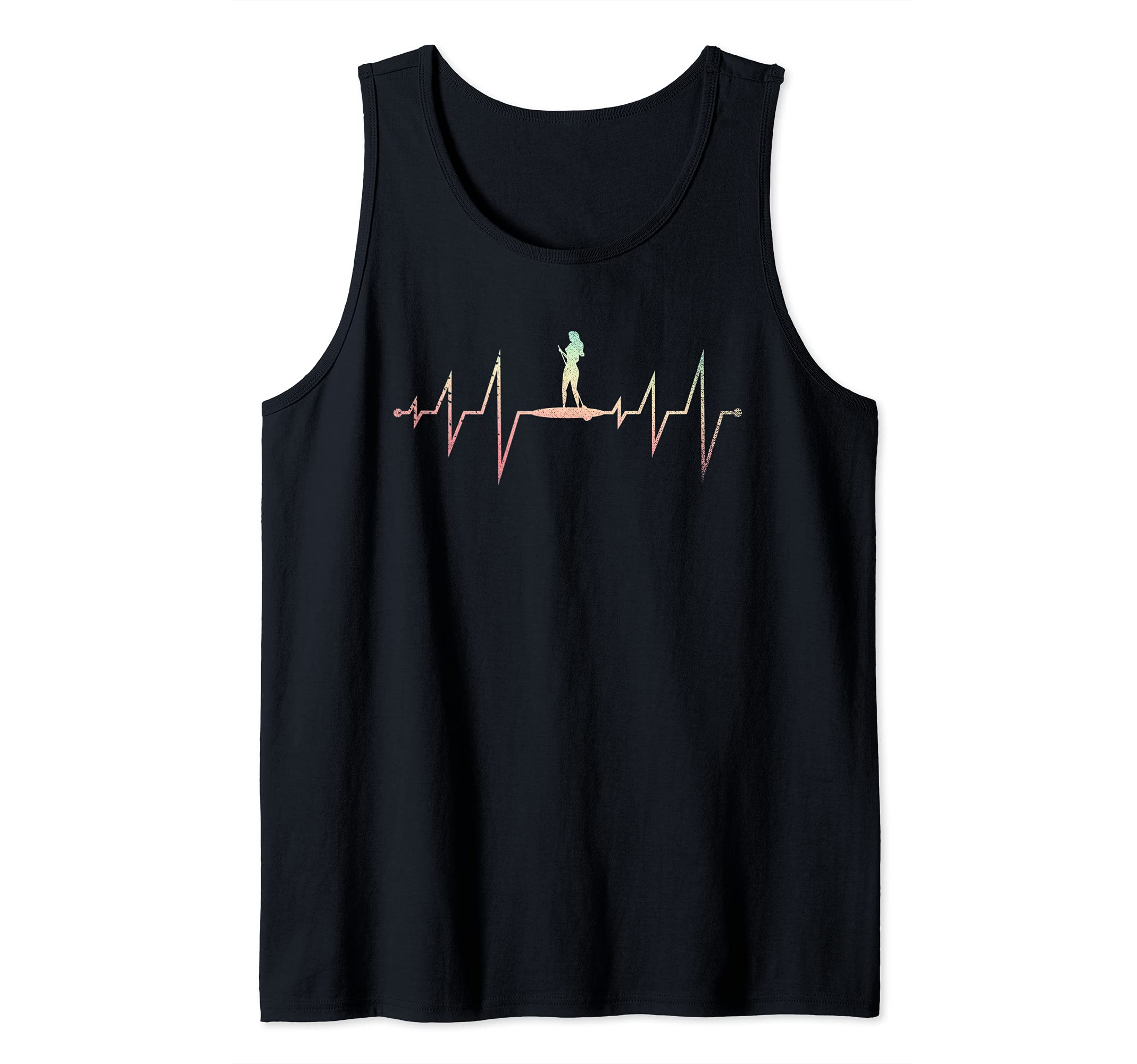 Outdoor Paddleboarding Heartbeat Stand Up Paddling SUP Tank Top
