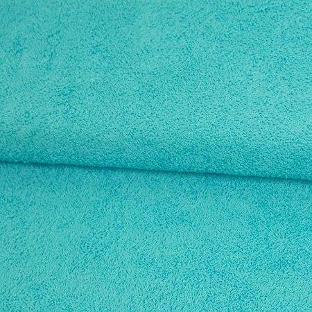 Stoffe Werning Frottee Uni einfarbig türkis Bademantelstoff Handtücher Badetücher - Preis Gilt für 0,5 Meter