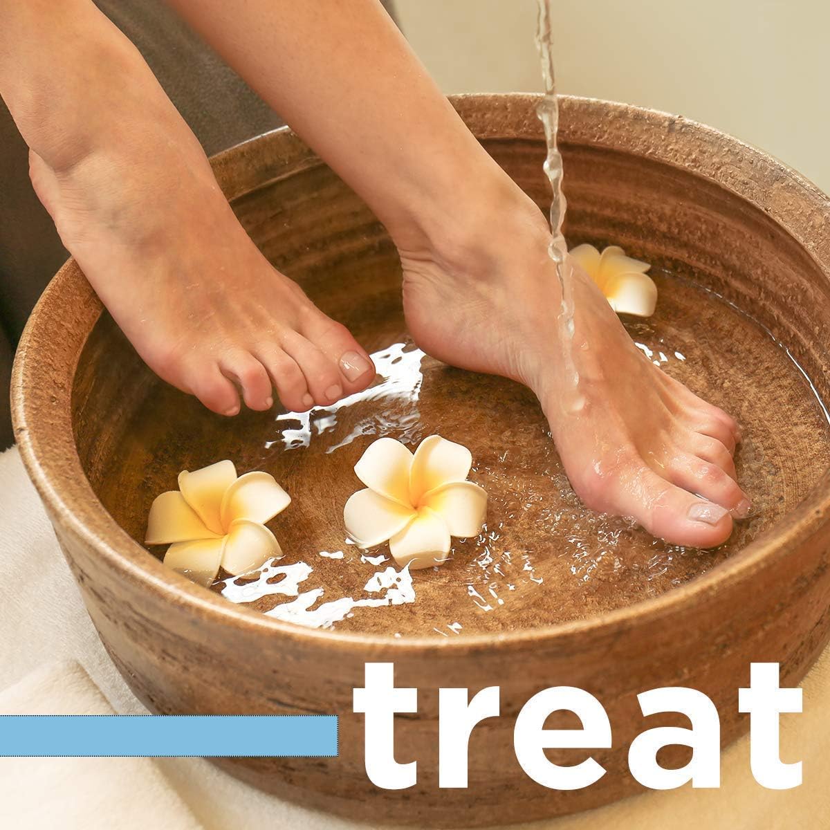 M3 Naturals Tea Tree Oil Foot Soak Infused with Stem Cell and Coconut Oil Epsom Salt for Athletes Foot Stubborn Odor Calluses Sore Feet Toenail Fungus Cracked Heel Bath Spa 16 oz: Health & Personal Care
