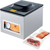 VEVOR Chamber Vacuum Sealer, 260W Sealing Power, Vacuum Packing Machine for Wet Foods, Meats, Marinades and More, Compact Size with 10.2 in Sealing Length, Applied in Home Kitchen