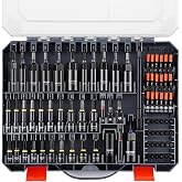 VEVOR 80-Piece Premium Magnetic Impact Nut Driver Set, Metric &amp; SAE Sizes | with Socket Adapters, Bit Holder, Wing Nut Driver, Universal Sockets, Quick Release Extension, Power Bits, Storage Box