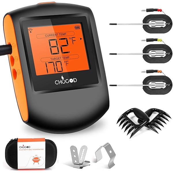 Bluetooth Meat Thermometer Wireless Remote Digital Cooking Grilling Thermometer With App Smart Alarm Grill Thermometer For Kitchen Food Candy Bbq Comes With 2 Probes Amazon Sg