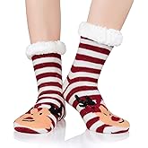 Zando Womens Fuzzy Socks with Grips Athletic Grip Socks Warm Slipper Socks Non Slip Cozy Socks Soft Thick Fluffy Socks