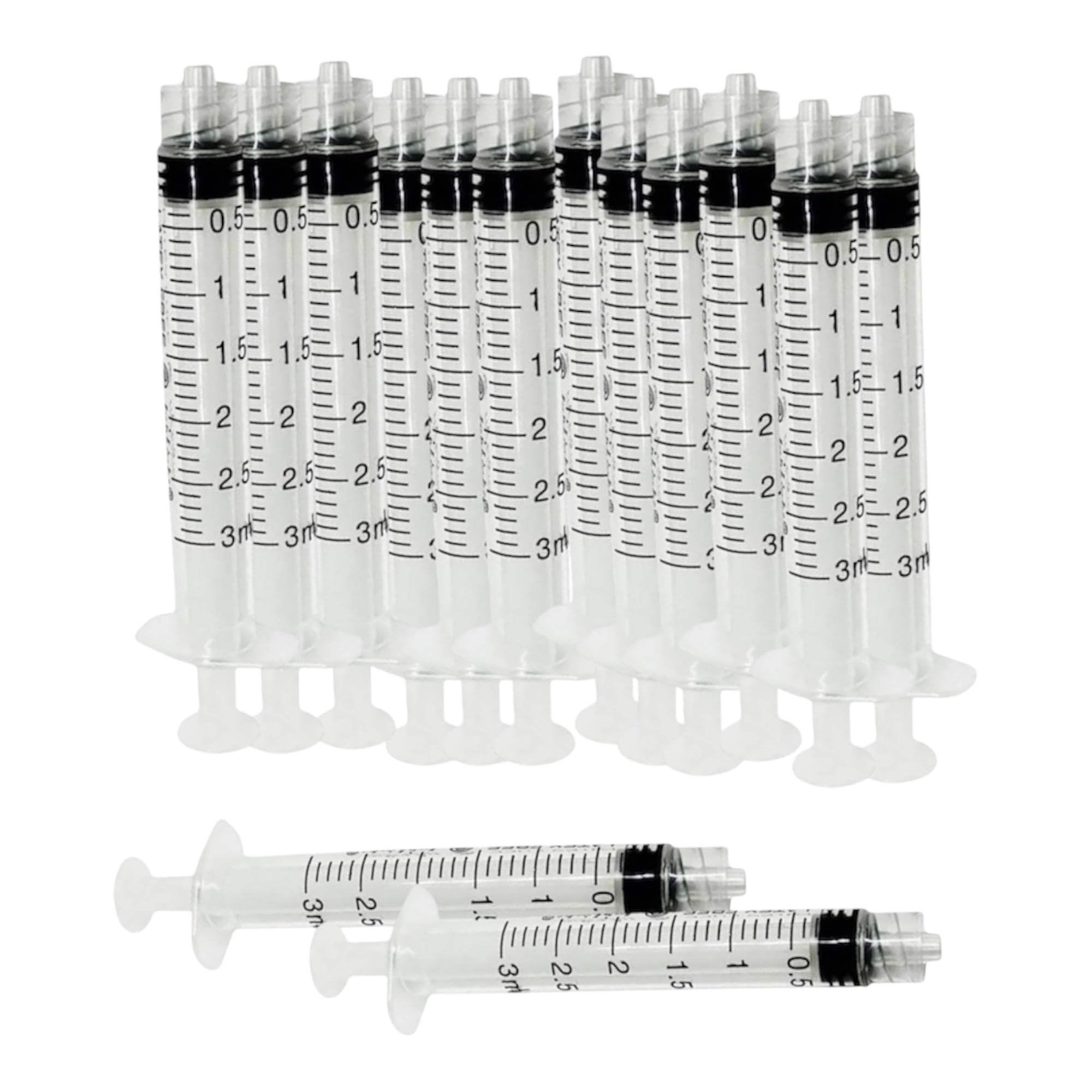 Photo 1 of 100PCS 3ml 3cc Syringe No Needle Plastic Syringe for Pets Oral, Refilling, Oil, Liquids Glue Applicator, Measuring, Without Cap