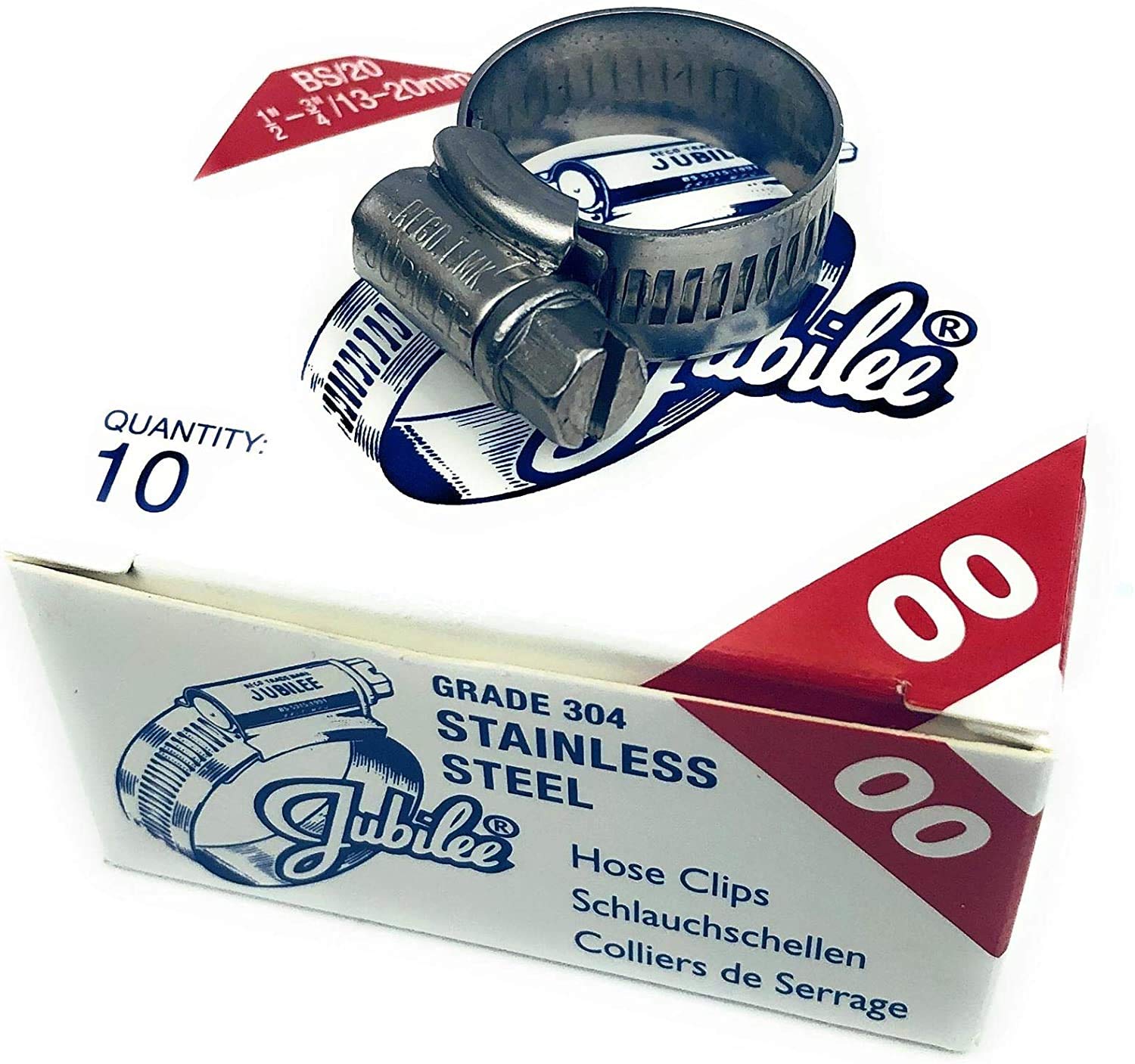 Jubilee® Stainless Steel SS304 Hose Clamp 25-35mm x 10