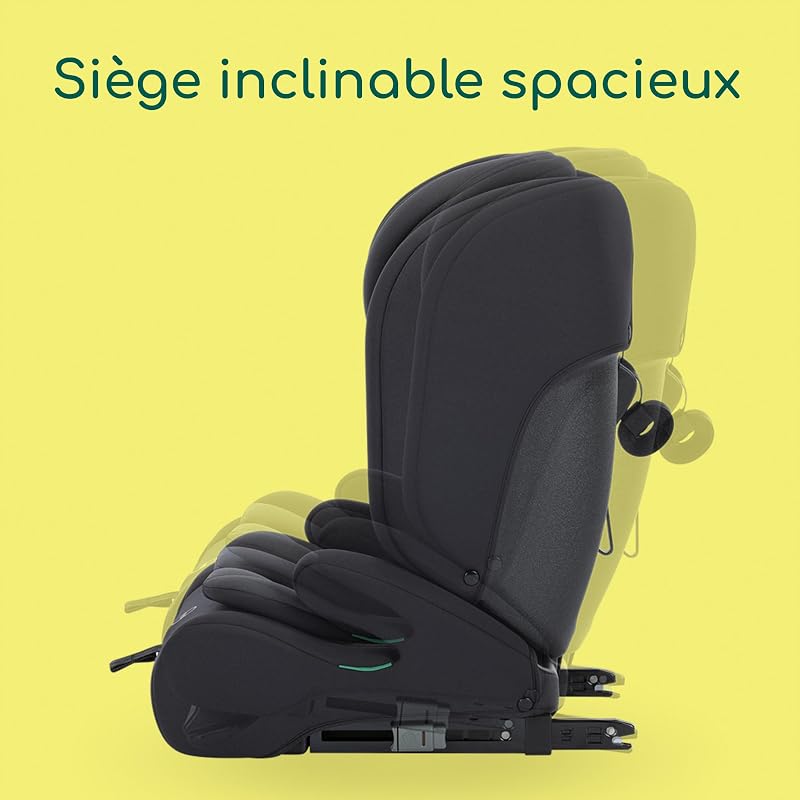 EverFix Plus i-Size, Siège Auto Évolutif, 76–150 cm, Full Black