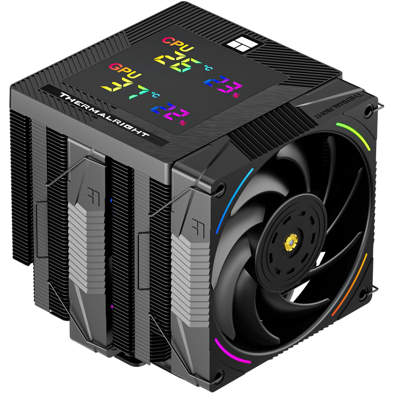 Photo 1 of Thermalright Phantom Spirit 120 Digital EVO CPU Air Cooler,7 Heat Pipes CPU Cooler,Dual 120mm PWM Fans,Magnetic Attraction-Digital Screen Top Cover,for AM4/AM5/LGA1700/1851/1150/1151/1200,PC Cooling