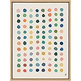 Kate and Laurel Sylvie Meditation 3 Framed Canvas Wall Art by Kelly Knaga, 18x24 Natural, Decorative Modern Art Print for Wal