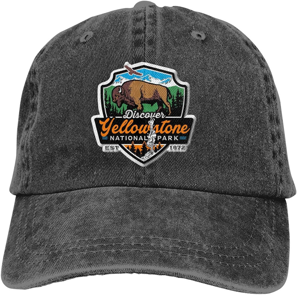 Huore Adult Men's Yellowstone National Park Stickers Cotton Baseball