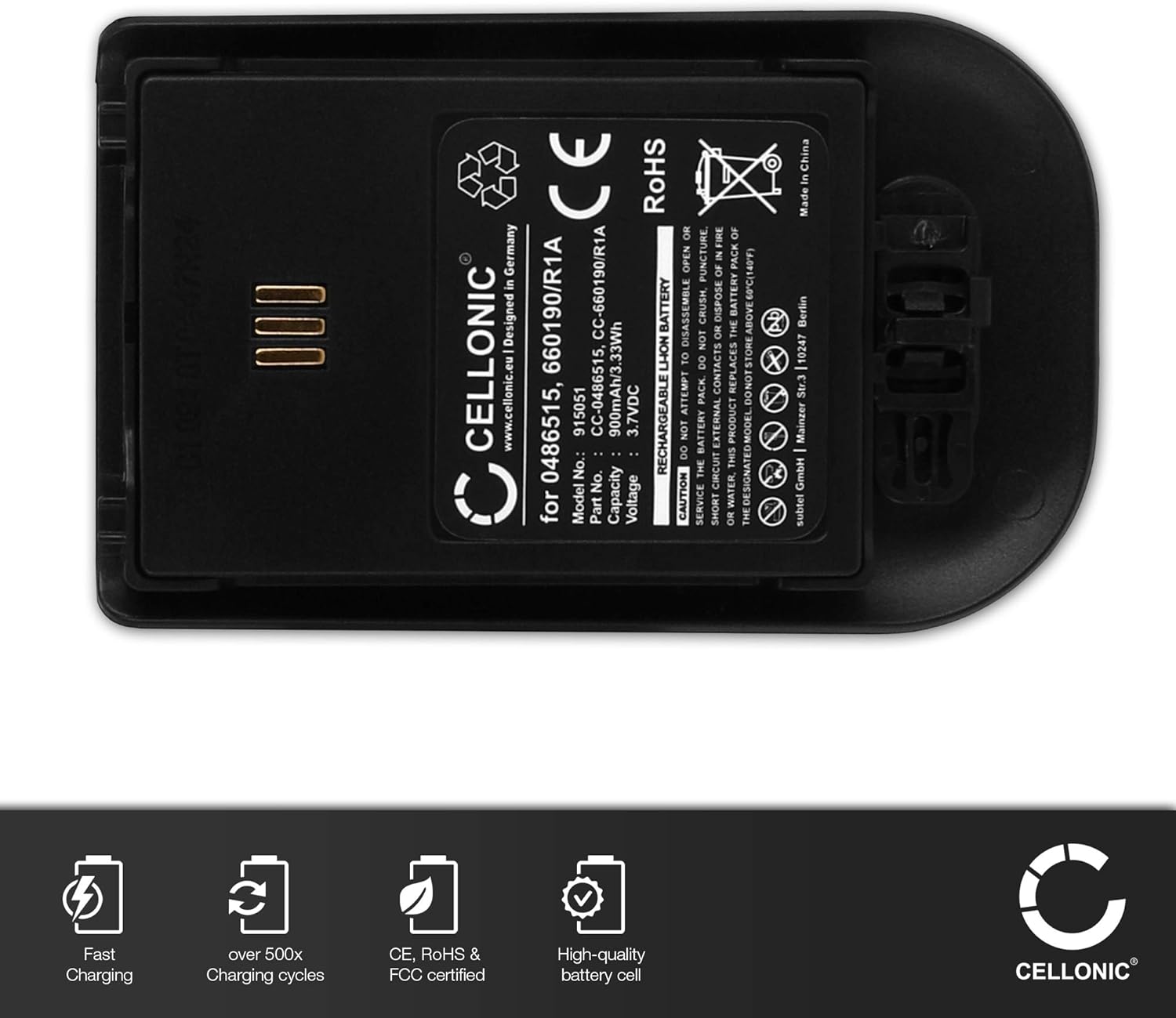 CELLONIC, battery compatible with Unify OpenStage WL3 compatible with Avaya DECT 3735, DECT 3730 (900mAh - Image 5