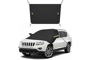 Gasedin Car Windshield Snow Cover, 5 Layers Ultra Thick Magnetic Windscreen Frost Protector with Side Mirror Cover, Weatherpr