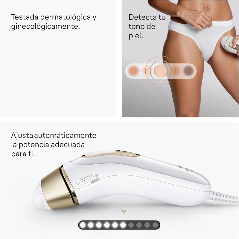 Silk·expert Pro 5 epiladores de luz pulsada, IPL, depilação a laser caseira para rosto e corpo, redução permanente de cabelo, depilação a laser com acessórios, inclui Precision Head, PL5321