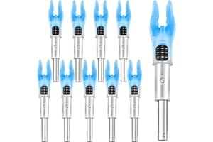 DEEPOWER 4/9 PCS G Lighted Nocks for Arrows .165 .204 .233 .244 .246 inch Inside Diameter with X,H,S,GT Bushings LED Lighted Nock and ON/Off Switch for Archrey Hunting and