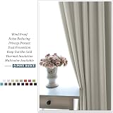 PONY DANCE Natural Thermal Insulated Eyelet Curtains 52x84 2 Panels view 8