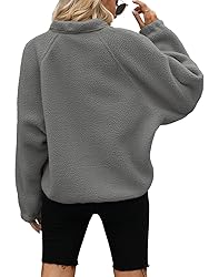 Yanekop Womens Fleece Jacket Fuzzy Long Sleeve