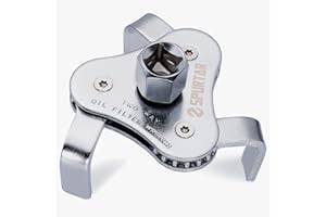 Spurtar Universal Oil Filter Wrench 3 Jaw Adjustable Oil Filter Removal Tool, 2 Way Oil Filter Wrench for Removing Oil Filter