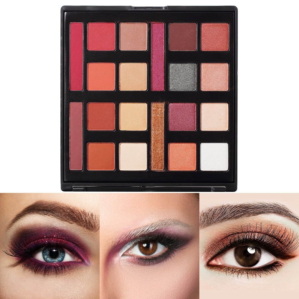 Pro Eyeshadow Palette, Valuemakers Shimmer & Matte Eye Palette-Waterproof Neutrals Cosmetics Make Up Tools Kit(20 Colours)