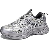 Women's Fashion Sneakers Chunky Breathable Walking Shoes Casual Mesh Athletic Tennis Shoes with Thick Sole for Women Gym Workout