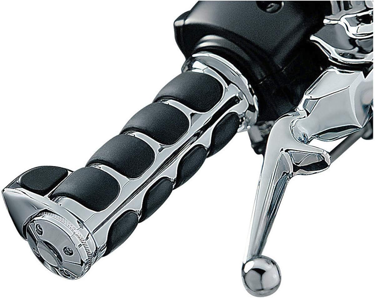 Kuryakyn 6228 Premium ISO Handlebar Grips with Standard Throttle Boss for Electronic Throttle Control: 2008-19 Harley-Davidson Motorcycles, Chrome, 1 Pair: Kuryakyn: Automotive