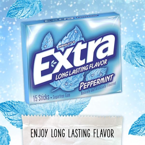 EXTRA PEPPERMINT GUM, 15-STICK SLIM PACKS (PACK OF 20)