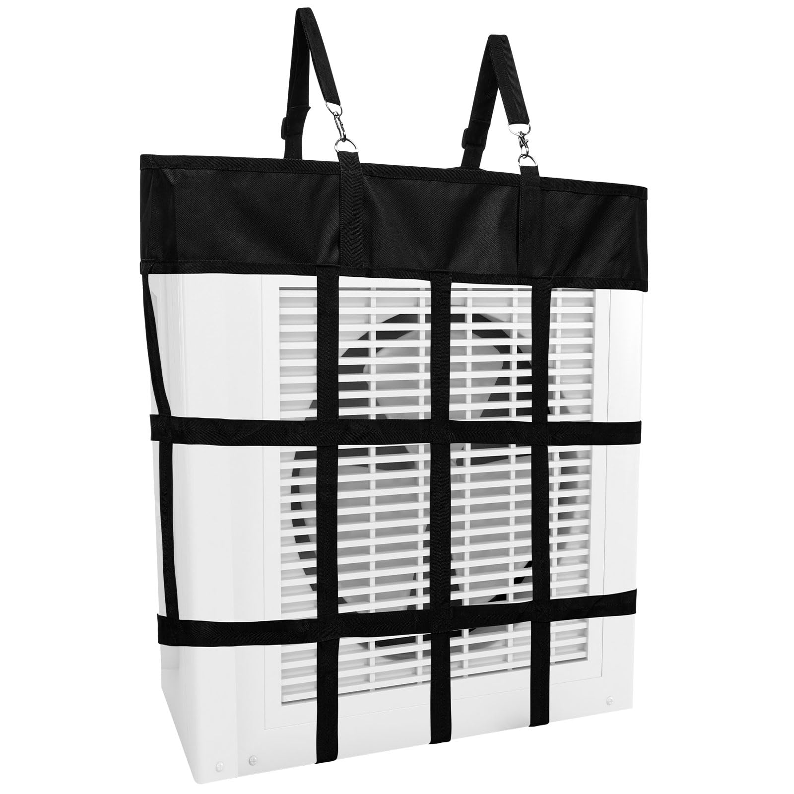 Photo 1 of Tessco 1 Pcs Box Fan Holder Horse Stall Classic Fan Bag Hanging Web Holder Nylon Box Hay Bag (Black)