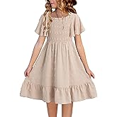 blibean Tween Girls Summer Dresses Kids Polka Dot Dress Size 6-15 Years