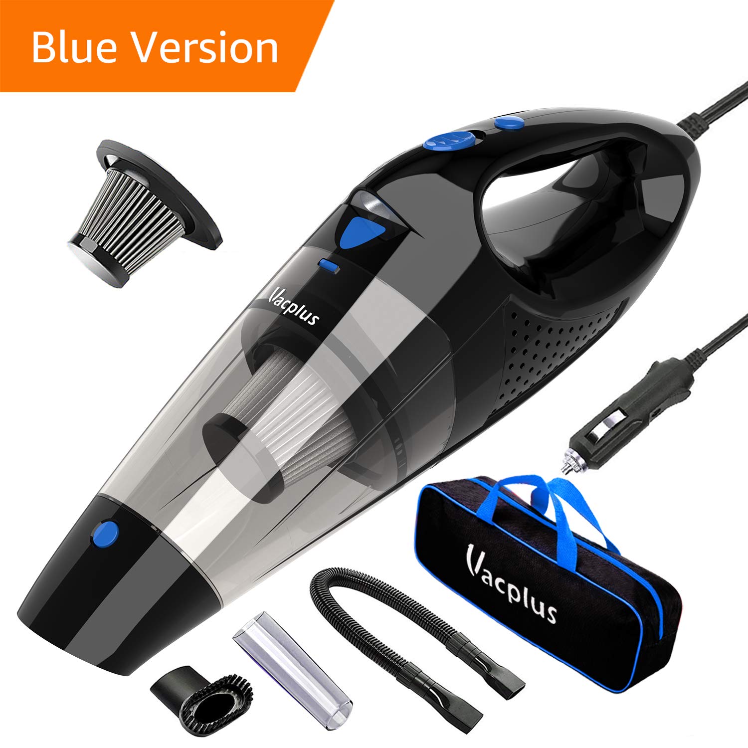 Car Vacuum, Vacplus DC 12V Car Vacuum Cleaner High Power, Portable Hand