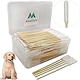 AkoSlale Dog Ear Cleaner Q Tips, 200pcs, 6 Inch Long Cotton Swabs for Dogs - Biodegradable Ear Cleaning Swabs for Pet Ear Infection Treatment and Wax Removal