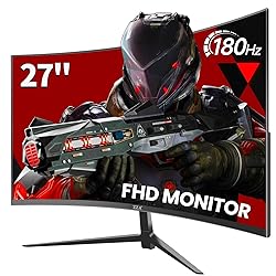 ZZA 27 Inch Curved Gaming Monitor 180Hz /144HZ 1ms