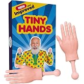 DR DINGUS Tiny Hands | Patented Realistic Stick Puppet | Removable Handles | Patented Design | Realistic Rubber Hand | Removable Plastic Handle For Finger Puppet
